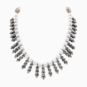 17.12 Collier avec Perles en Or Rose et Perles en Argent