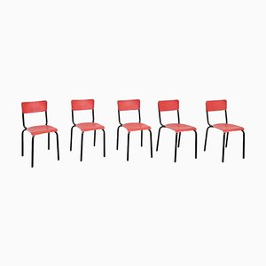 Chaises par Pierre Guariche pour Meurop, 1950, Set de 5