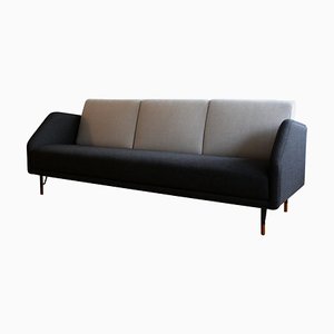 Wood and Fabric 3-Seat 77 Sofa Couch by Finn Juhl for Design M