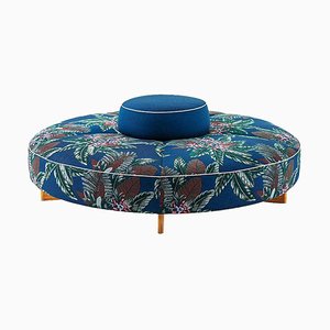 Teak and Fabric Sail Out Outside Ottoman by Rodolfo Dordoni for Cassina