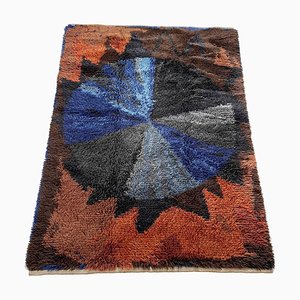 Tapis Rya Abstrait Multicolore, Suède, 1960s