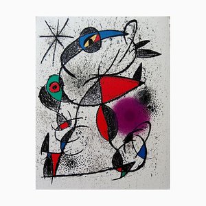Joan Miro, aus Kalkstein, Original Lithographie