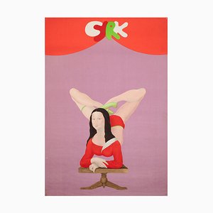 Polish Mona Lisa Contortionist Circus Poster from Urbaniec, 1970s