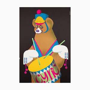 Paletto da circo Drumming Bear di Majewski, 1975