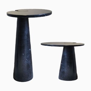 Eros Series Coffee Tables in Marquina Italiano Marble by Angelo Mangiarotti, Italy, 1970s, Set of 2