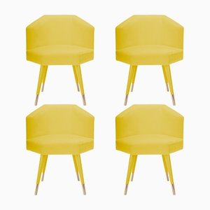 Yellow Beelicious Chair by Royal Stranger, Set of 4