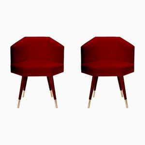 Maroon Beelicious Chair by Royal Stranger, Set of 2