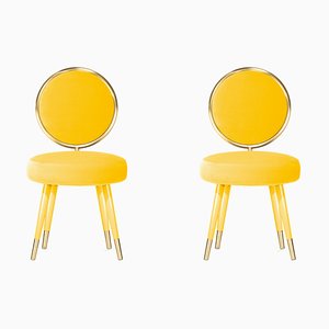 Yellow Graceful Chair by Royal Stranger, Set of 2
