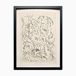 Bernard Schultze, Fratzen-Tanz, Etching, Framed