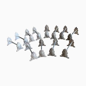 Monogrammed Silver-Plated Knife Holders, Set of 12