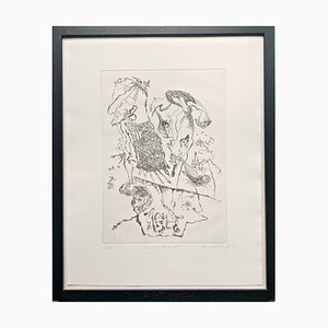 Bernard Schultze, aus dem Versteck, Etching, Framed