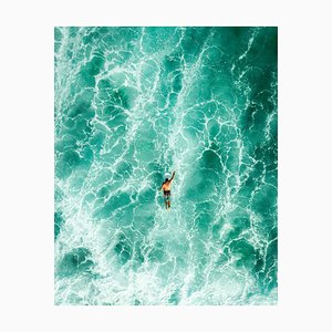Calvin Lynch / Eyeem, Vista elevada de un hombre nadando en el mar, Papel fotográfico
