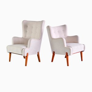 Set of Armchairs by Eva and Nils Koppel for Slagelse Møbelværk, Denmark, 1950s