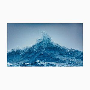 David Merron Photography, Two Large Swells Meeting and Create a Large Peak of Powerful Ocean, Photographic Paper