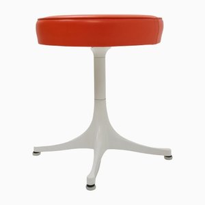 Taburete giratorio con pedestal de George Nelson para Herman Miller, años 70