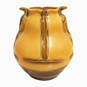 Art Deco Vase mit Eidechsen von Mosa, Niederlande