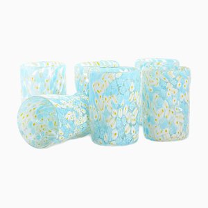 Verres Daisy par Barbini Giampaolo pour I Muranesi, Set de 6