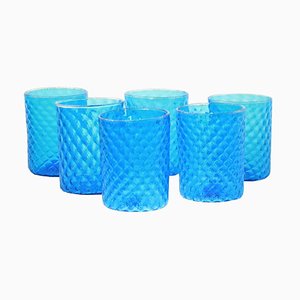 Bicchieri Balaton color acquamarina di Barbini Giampaolo per I Muranesi, set di 6