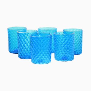 Verres Balaton Aquamarine par Barbini Giampaolo pour I Muranesi, Set de 6