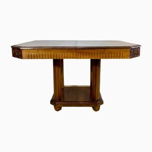 Art Deco Octagonal Table in Walnut