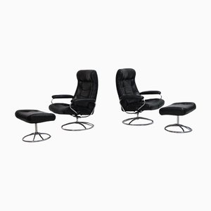 Stressless Lounge Chair & Ottoman from Ekornes, 1960s, Set of 2
