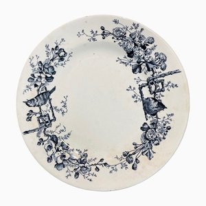 Ceramic Plates With Bird Motif, Set of 15