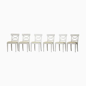 Schwedische Graue Bellman Stühle, 6er Set