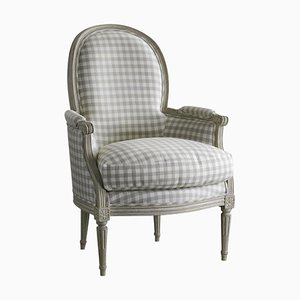 Gustavian White Bergere Chair