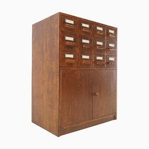 Midcentury Chest of Drawers, Apothecary, Cabinet, Czechoslovakia, 1960's
