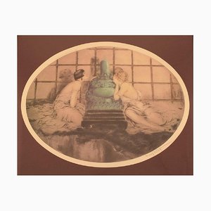 Louis Icart, Femmes et Bouddha, 1930s, Gravure sur Papier