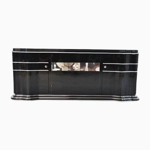 Art Deco Style Long Sideboard with Large Mirror Stripe