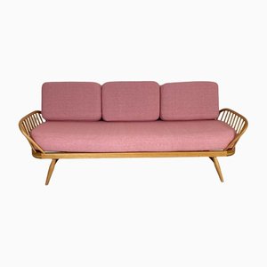 Vintage Ercol Studio Sofa - Blond und Pink von Lucian Ercolani