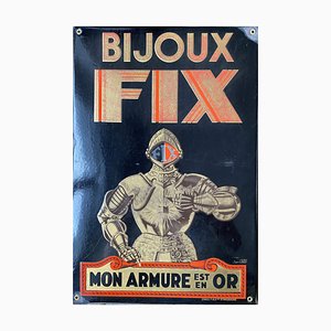 Cartel Bijou Fix esmaltado, años 30