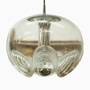Space Age Glass Wave Ceiling Lamp from Peill & Putzler