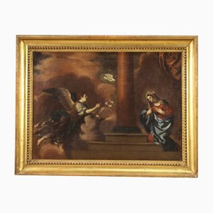 Annunciation, 18th-Century, Oil on Canvas, Framed