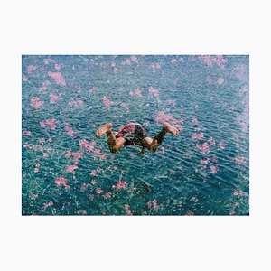 Hollie Fernando, Diving Into Pink Flowers, Photographic Paper