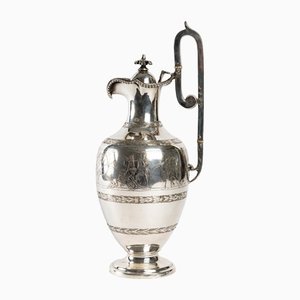 Large Empire Silver-Plated Metal Ewer