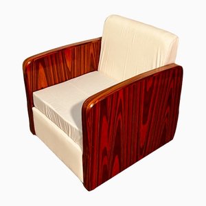 Art Deco Jacaranda Wood Armchairs, Set of 2