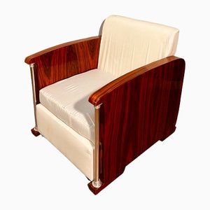 Art Deco Jacaranda Armlehnstühle aus Holz, 2er Set