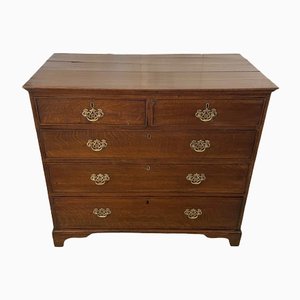 Antique George III Chest of Drawers in Oak