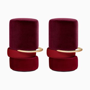 Sgabello da bar Lipstick 2 marrone di Royal Stranger, set di 2