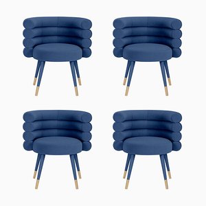 Blauer Marshmallow Stuhl von Royal Stranger, 4er Set