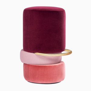 Tabouret de Bar Rouge à Lèvres Rose par Royal Stranger