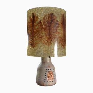 Table Lamp with Accolay Ceramic Base and Colorful Resin Shade