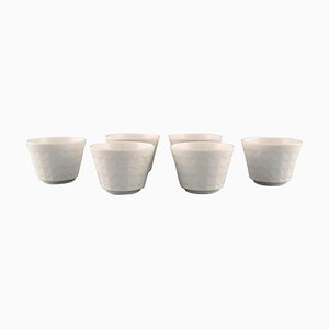 Cache-Pot en Porcelaine par Wilhelm Kåge pour Gustavsberg, Set de 6
