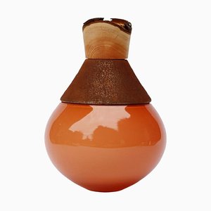Small Candy Apricot India Vessel II by Pia Wüstenberg