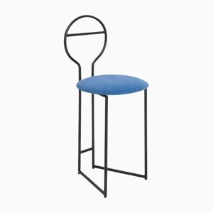 Black with Low Back & Indaco Velvetforthy Joly Chairdrobe by Colé Italia