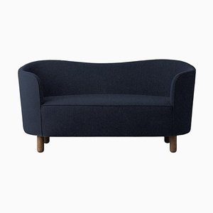 Blue Sahco Zero and Smoked Oak Mingle Sofa from by Lassen