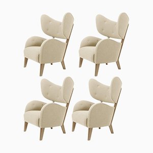 Beige Sahco Zero Natural Oak My Own Chair Lounge Chairs from by Lassen, Set of 4