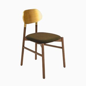 Visione Bokken Canaletto & Gold Upholsted Chair by Colé Italia
